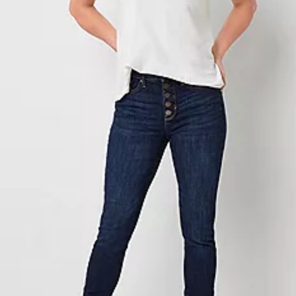 Fabulous Gold Buttoned Fly High Rise Stretch Jeans Abercrombie & Fitch🔥🔥🔥 - Picture 4 of 12